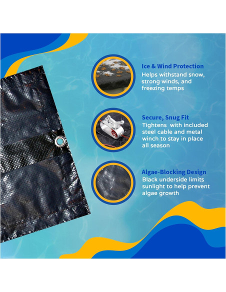 Cubierta de Invierno Ovalada Blue Wave 5.12 kg 18 x 34 pies
