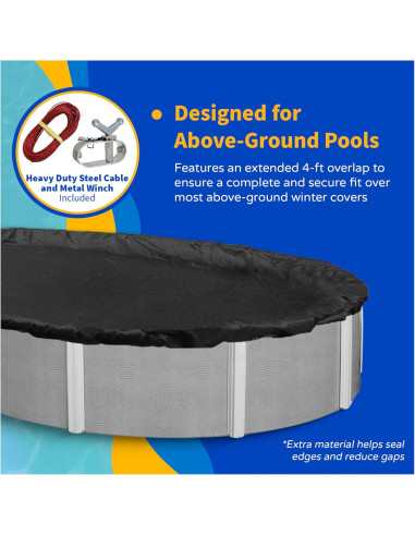 Cubierta de Invierno Ovalada Blue Wave 5.12 kg 18 x 34 pies