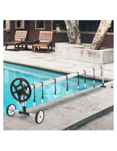 Carrete Solar para Cubierta de Piscina Usinso 5.49m Negro