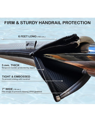 Cubierta de Barandilla de Piscina Helba 6 Pies Neopreno Antideslizante