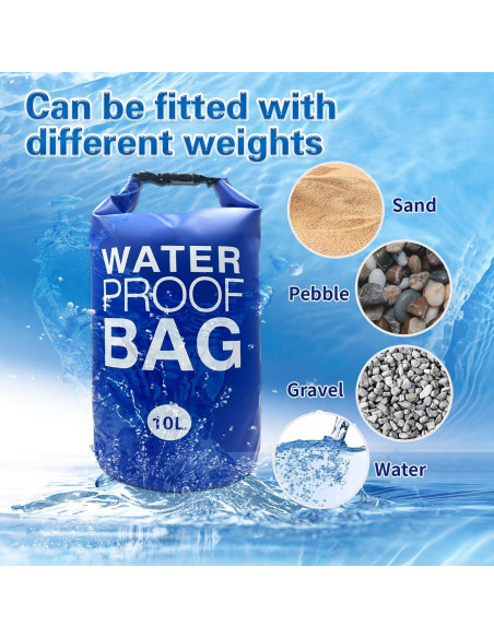 4 Pesas de Arena para Escalera de Piscina KEOHOLI 10L Azul