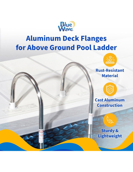 Bridas de Aluminio Blue Wave NE1228PR para Escalera de Piscina
