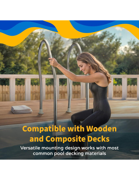 Bridas de Aluminio Blue Wave NE1228PR para Escalera de Piscina