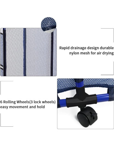 Carro de Almacenamiento para Piscina Cosaving 94x64x91cm Azul