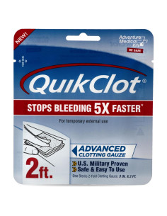 Gasa Hemostática QuikClot Adventure Medical 7,62x60,96 cm