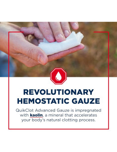Gasa Hemostática QuikClot Adventure Medical 7,62x60,96 cm 2