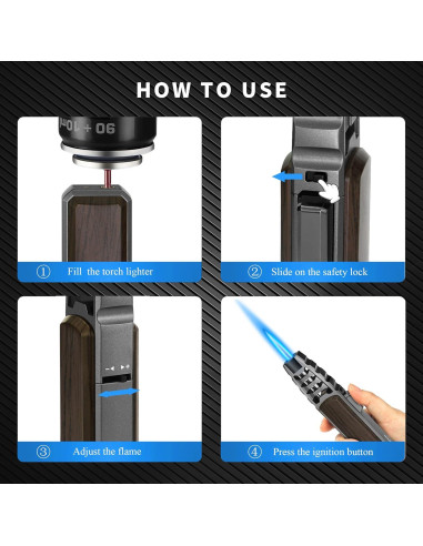 Encendedor Butano Samniu FireSaber Llama Ajustable 19.81 cm