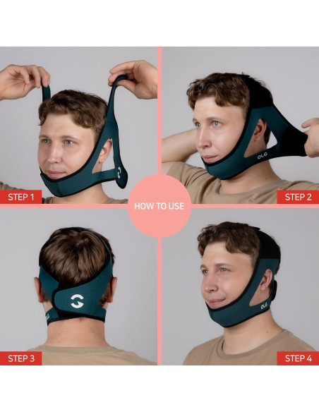 Detenedor de Ronquidos OLG Correa Barbilla CPAP Malla Transpirable