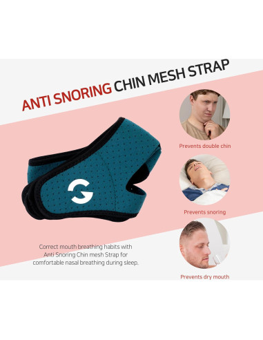 Detenedor de Ronquidos OLG Correa Barbilla CPAP Malla Transpirable