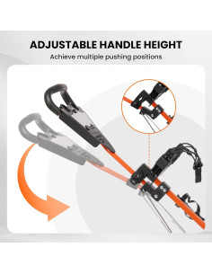 Carrito de Golf BODIOO Plegable Naranja con Soporte para Bebidas 2