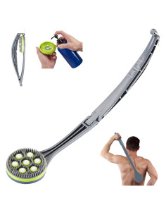 Aplicador de loción para espalda 53 cm con cerdas de silicona