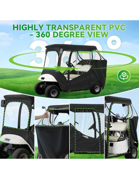 Cubierta de Lluvia Panglong para Carrito EZGO TXT RXV 2 Pasajeros