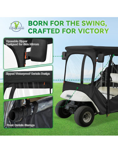 Cubierta de Lluvia Panglong para Carrito EZGO TXT RXV 2 Pasajeros