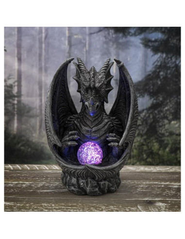 Quemador de Incienso Dragón Negro Pacific Giftware 20.96 cm LED