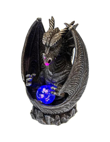 Quemador de Incienso Dragón Negro Pacific Giftware 20.96 cm LED