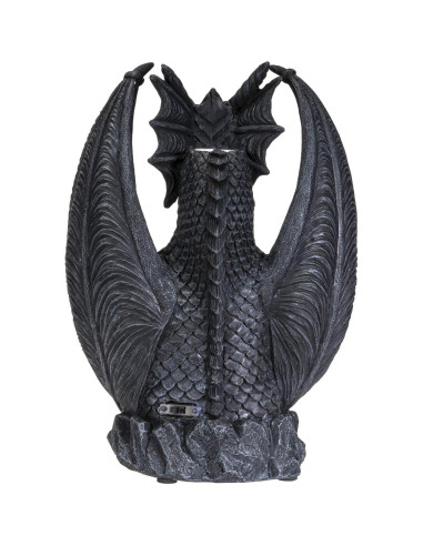 Quemador de Incienso Dragón Negro Pacific Giftware 20.96 cm LED
