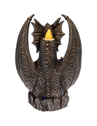 Quemador de Incienso Dragón Negro Pacific Giftware 20.96 cm LED
