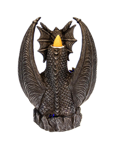 Quemador de Incienso Dragón Negro Pacific Giftware 20.96 cm LED