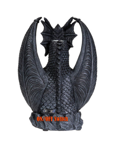 Quemador de Incienso Dragón Negro Pacific Giftware 20.96 cm LED