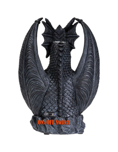 Quemador de Incienso Dragón Negro Pacific Giftware 20.96 cm LED
