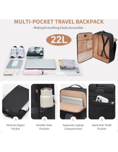 Mochila para Laptop GOLF SUPAGS 17.3" Negra para Mujeres 2