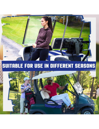 Funda de Asiento de Carrito de Golf HunnmingRe 2 Pcs Microfibra