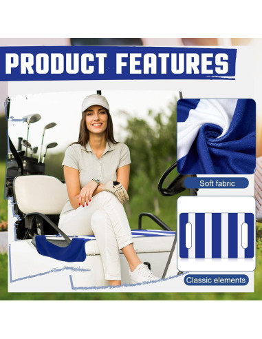 Funda de Asiento de Carrito de Golf HunnmingRe 2 Pcs Microfibra
