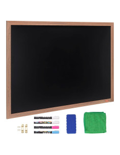 Tablero de Tiza Magnético VEOVR 89x117 cm Madera Vintage