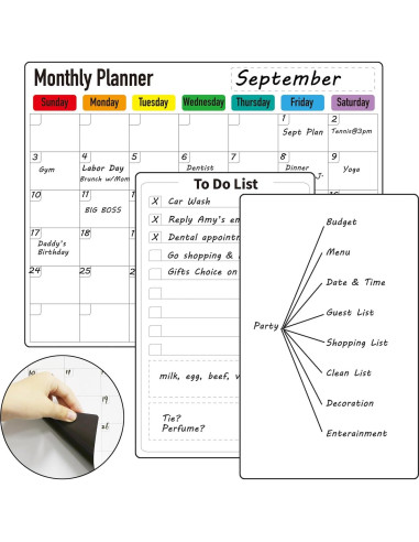 Calendario Magnético ZazzyKid 3 Piezas 37.1x29.5 cm