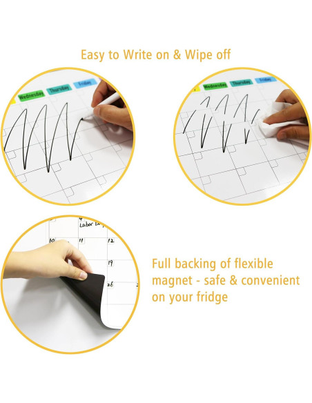 Calendario Magnético ZazzyKid 3 Piezas 37.1x29.5 cm