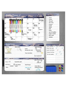 Calendario Magnético Marsrock 41.4x29.7 cm Gris - Planificador Semanal y Mensual