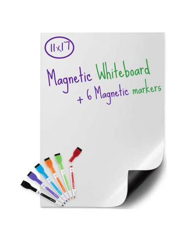 Pizarra Blanca Magnética Borrado en Seco Kedudes 43x28 cm