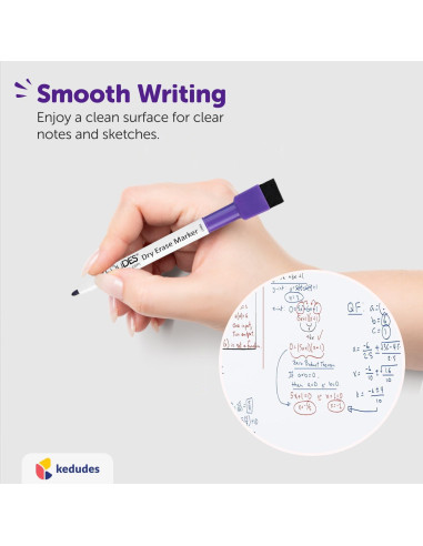 Pizarra Blanca Magnética Borrado en Seco Kedudes 43x28 cm