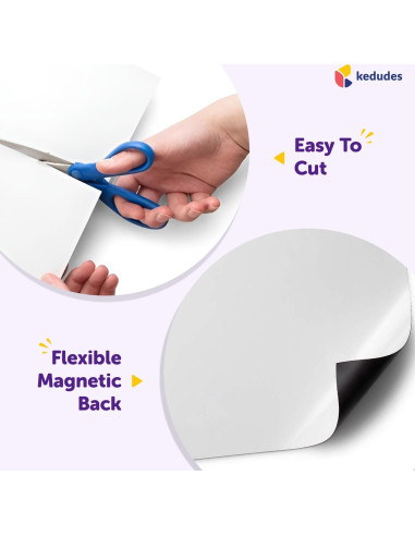 Pizarra Blanca Magnética Borrado en Seco Kedudes 43x28 cm