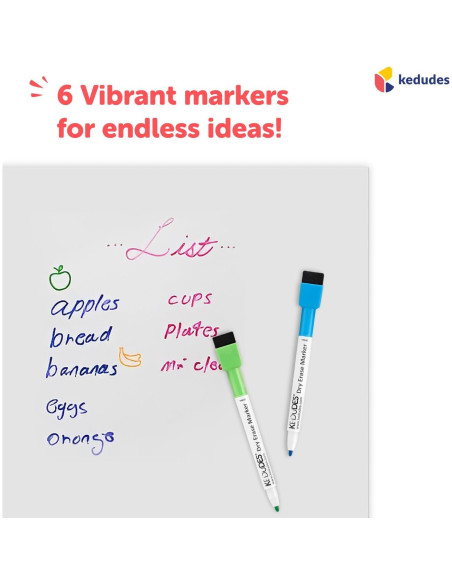 Pizarra Blanca Magnética Borrado en Seco Kedudes 43x28 cm