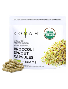 Cápsulas de Brote de Brócoli Orgánico KOYAH - 60 Unidades