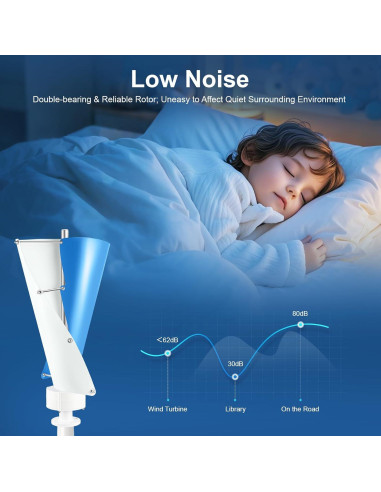 Generador Eólico 100W ARPITUYN Turbina Vertical 12V