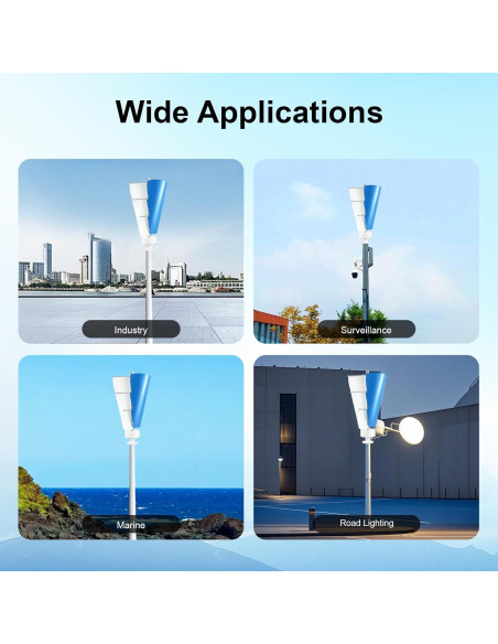 Generador Eólico 100W ARPITUYN Turbina Vertical 12V