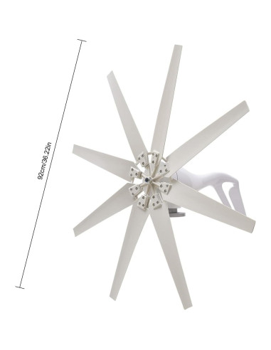 Kit Generador Turbina Eólica 600W 12V ZONGFOW 8 Aspas