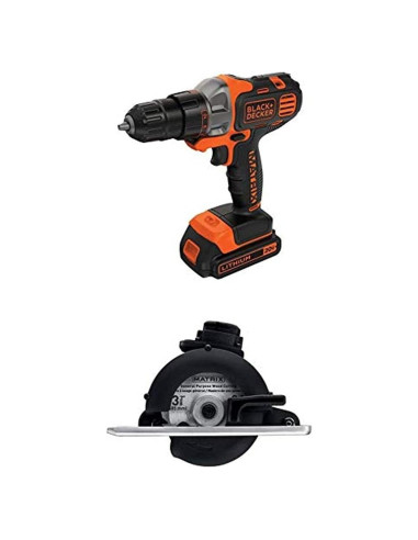 Taladro Atornillador BLACK+DECKER 20V MAX + Sierra Recorte