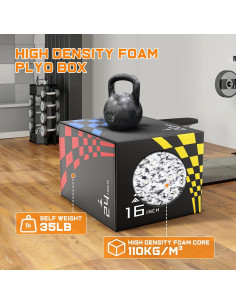 Caja de Salto Plyo GIKPAL 3 Alturas Ajustables 61 cm 2