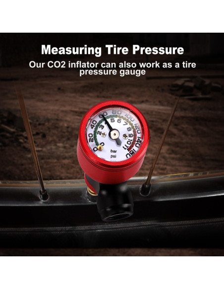 Inflador de Neumáticos CO2 Ctrepower con Manómetro 16g