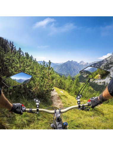 Espejos Retrovisores de Bicicleta Diyife 2 Pcs Ajustables HD