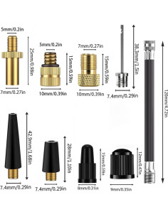 Adaptador de Válvula de Bicicleta CANDPOT 19 Piezas Inflación 2