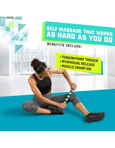 Varita de Masaje Elite Sportz 40.6 cm Verde para Alivio Muscular