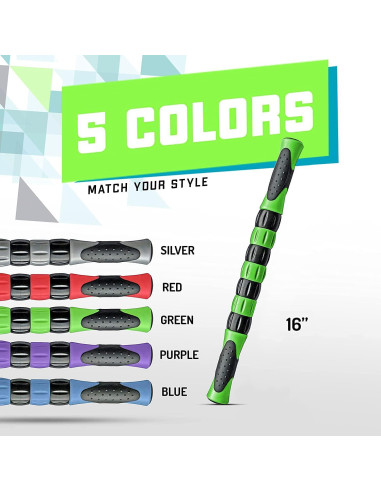 Varita de Masaje Elite Sportz 40.6 cm Verde para Alivio Muscular