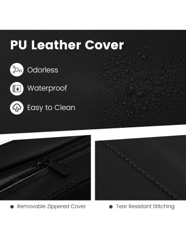 Colchoneta de Gimnasia GYMAX 3.05m x 1.22m Plegable Negra