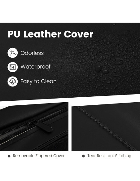 Colchoneta de Gimnasia GYMAX 3.05m x 1.22m Plegable Negra