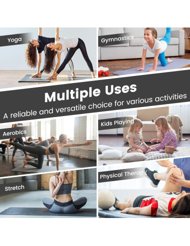 Colchoneta de Gimnasia GYMAX 3.05m x 1.22m Plegable Negra