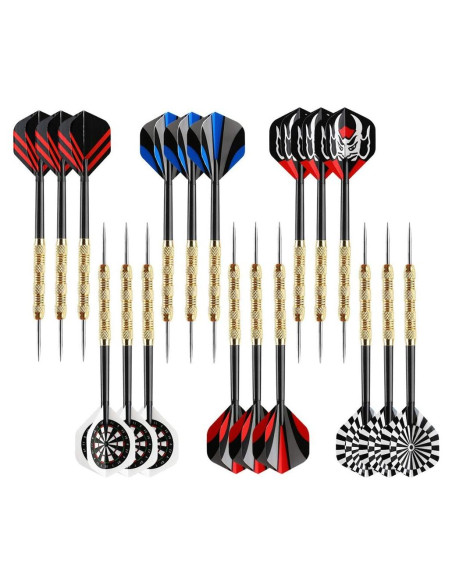 Juego de Dardos de Punta de Metal Accmor 18 Piezas Profesional